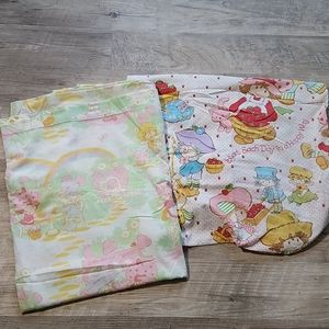 Vintage 80's Strawberry Shortcake Twin Sheet Set